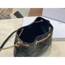 Dior Ammi Medium Bag in Black Macrocannage Lambskin 903