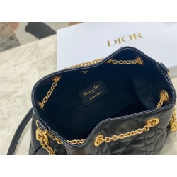 Dior Ammi Medium Bag in Black Macrocannage Lambskin 903