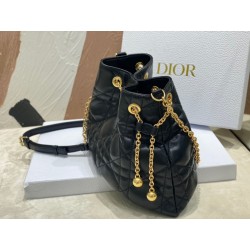 Dior Ammi Medium Bag in Black Macrocannage Lambskin 903