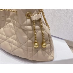 Dior Ammi Medium Bag in Sand Pink Macrocannage Lambskin 943