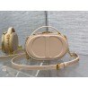 Dior CD Signature Oval Camera Bag in Beige Calfskin 025