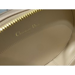 Dior CD Signature Oval Camera Bag in Beige Calfskin 025