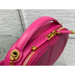 Dior CD Signature Oval Camera Bag in Rani Pink Calfskin 545