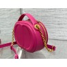 Dior CD Signature Oval Camera Bag in Rani Pink Calfskin 545