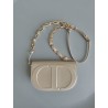 Dior CD Signature Chain Bag in Beige Calfskin 585