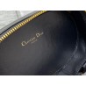 Dior CD Signature Oval Camera Bag in Black Calfskin 653