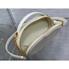 Dior CD Signature Oval Camera Bag in White Calfskin 700