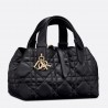 Dior Toujours Small Bag in Black Macrocannage Calfskin 756