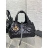 Dior Toujours Small Bag in Black Macrocannage Calfskin 756