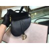 Dior Mini Saddle Bag In Black Grained Calfskin 614