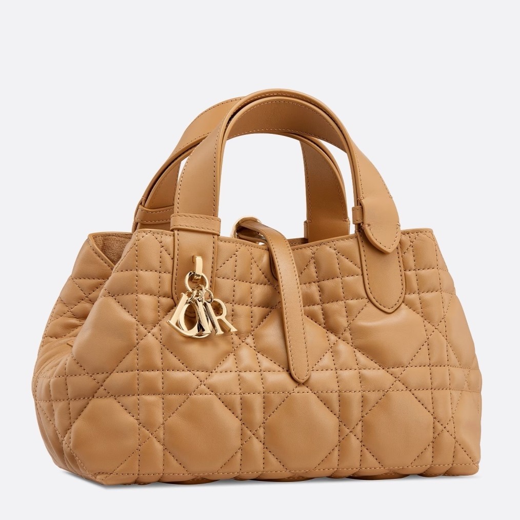 Dior Toujours Small Bag in Tan Macrocannage Calfskin 797