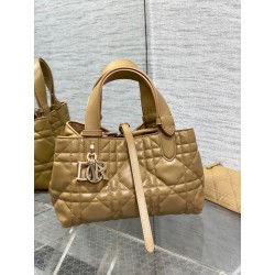 Dior Toujours Small Bag in Tan Macrocannage Calfskin 797