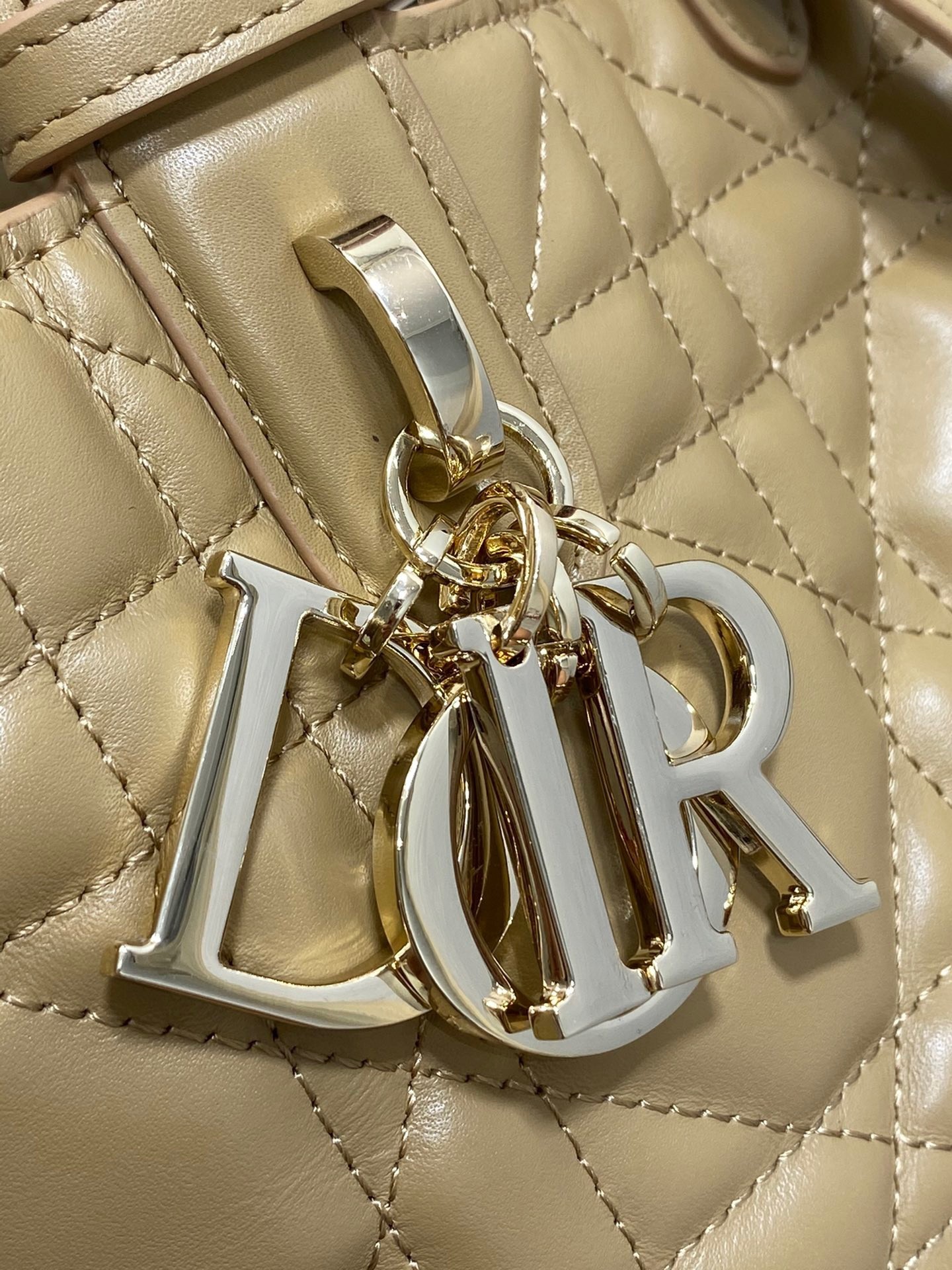 Dior Toujours Small Bag in Tan Macrocannage Calfskin 797