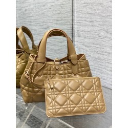 Dior Toujours Small Bag in Tan Macrocannage Calfskin 797