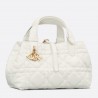 Dior Toujours Small Bag in White Macrocannage Calfskin 833