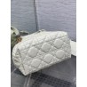 Dior Toujours Small Bag in White Macrocannage Calfskin 833