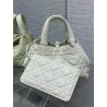 Dior Toujours Small Bag in White Macrocannage Calfskin 833