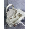 Dior Toujours Small Bag in White Macrocannage Calfskin 833