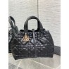 Dior Toujours Medium Bag in Black Macrocannage Calfskin 862