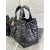 Dior Toujours Medium Bag in Black Macrocannage Calfskin 862