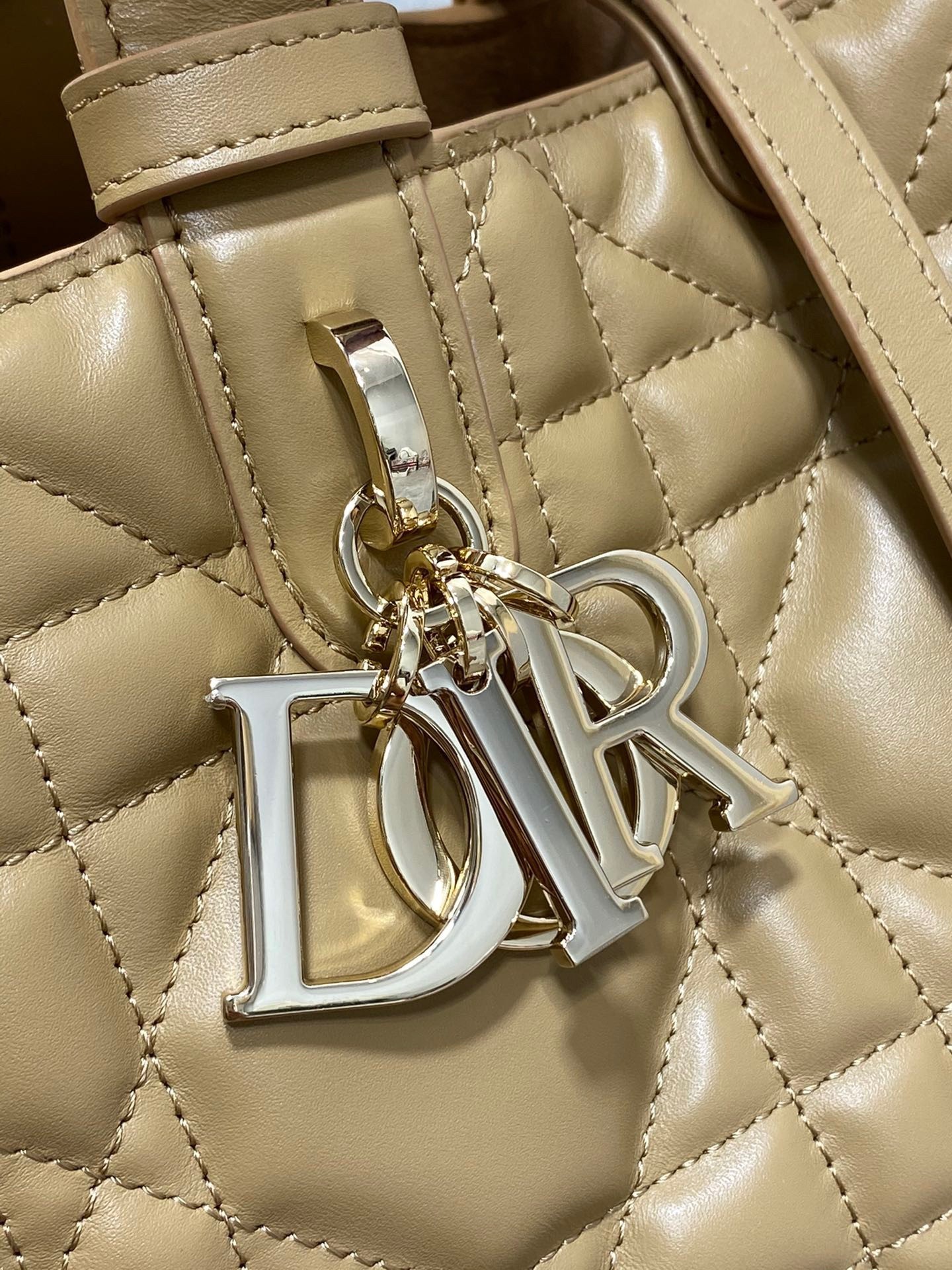 Dior Toujours Medium Bag in Tan Macrocannage Calfskin 885