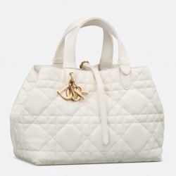 Dior Toujours Medium Bag in White Macrocannage Calfskin 919