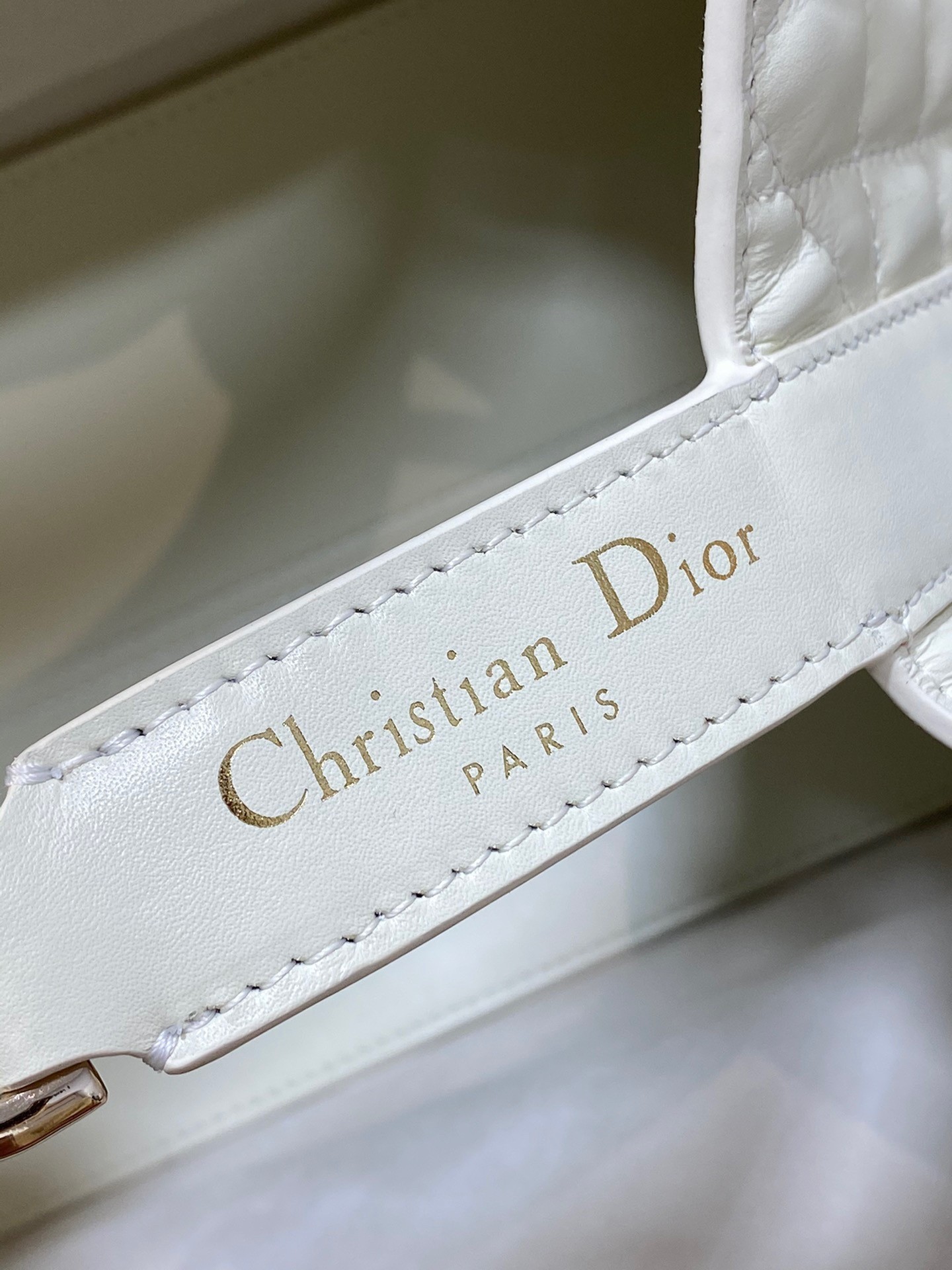 Dior Toujours Medium Bag in White Macrocannage Calfskin 919