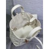 Dior Toujours Medium Bag in White Macrocannage Calfskin 919