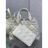 Dior Toujours Medium Bag in White Macrocannage Calfskin 919