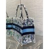 Dior Medium Book Tote Bag In Multicolor Flowers Constellation Embroidery 387