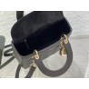 Dior Lady Dior Medium Bag in Noir Grained Calfskin 374