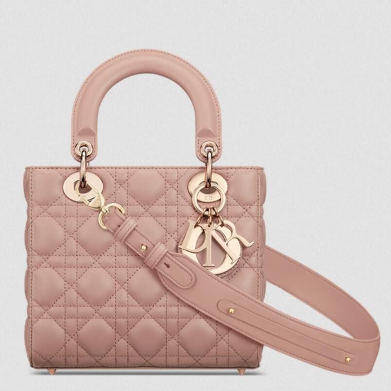 Dior Small Lady Dior My ABCDior Bag in Blush Lambskin 563