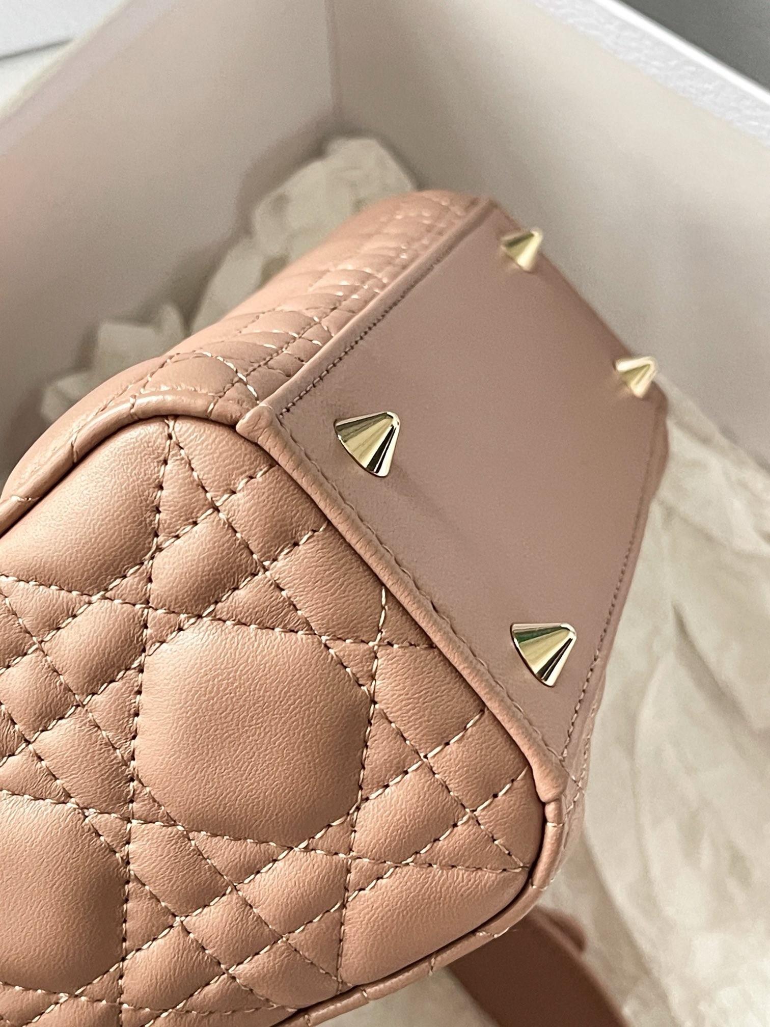 Dior Small Lady Dior My ABCDior Bag in Blush Lambskin 563