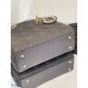 Dior Small Lady Dior My ABCDior Bag in Steel Grey Lambskin 577