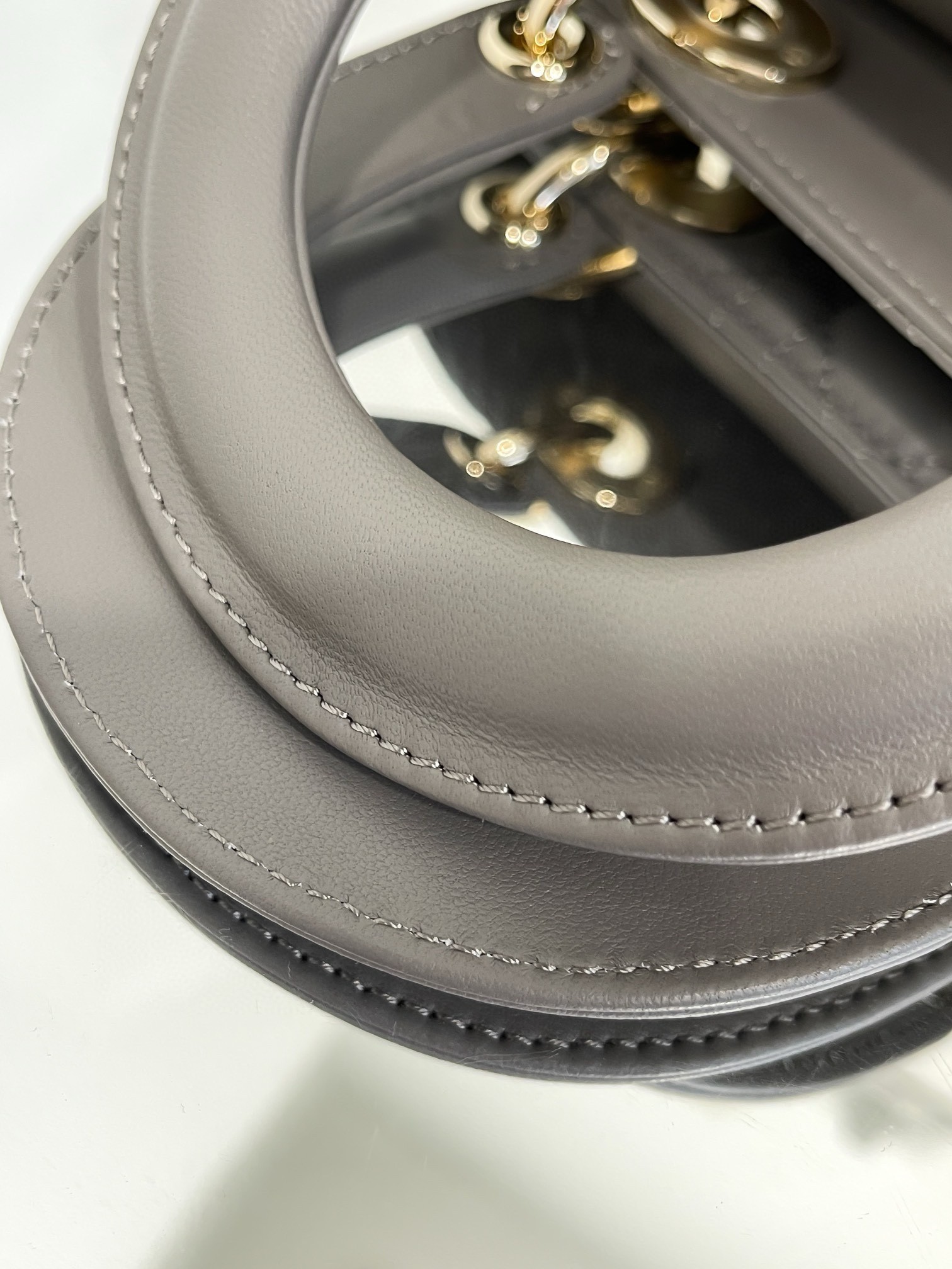 Dior Small Lady Dior My ABCDior Bag in Steel Grey Lambskin 577