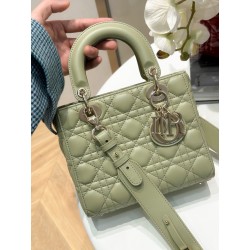 Dior Small Lady Dior My ABCDior Bag in Ethereal Green Lambskin 610