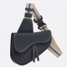 Dior Men's Saddle Belt Bag In Navy Grained Calfskin 754