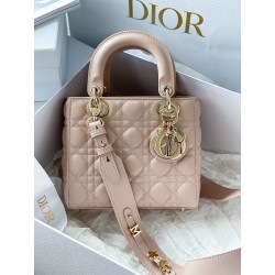 Dior Small Lady Dior My ABCDior Bag in Powder Pink Lambskin 721