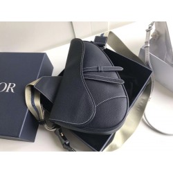 Dior Men's Saddle Belt Bag In Navy Grained Calfskin 754