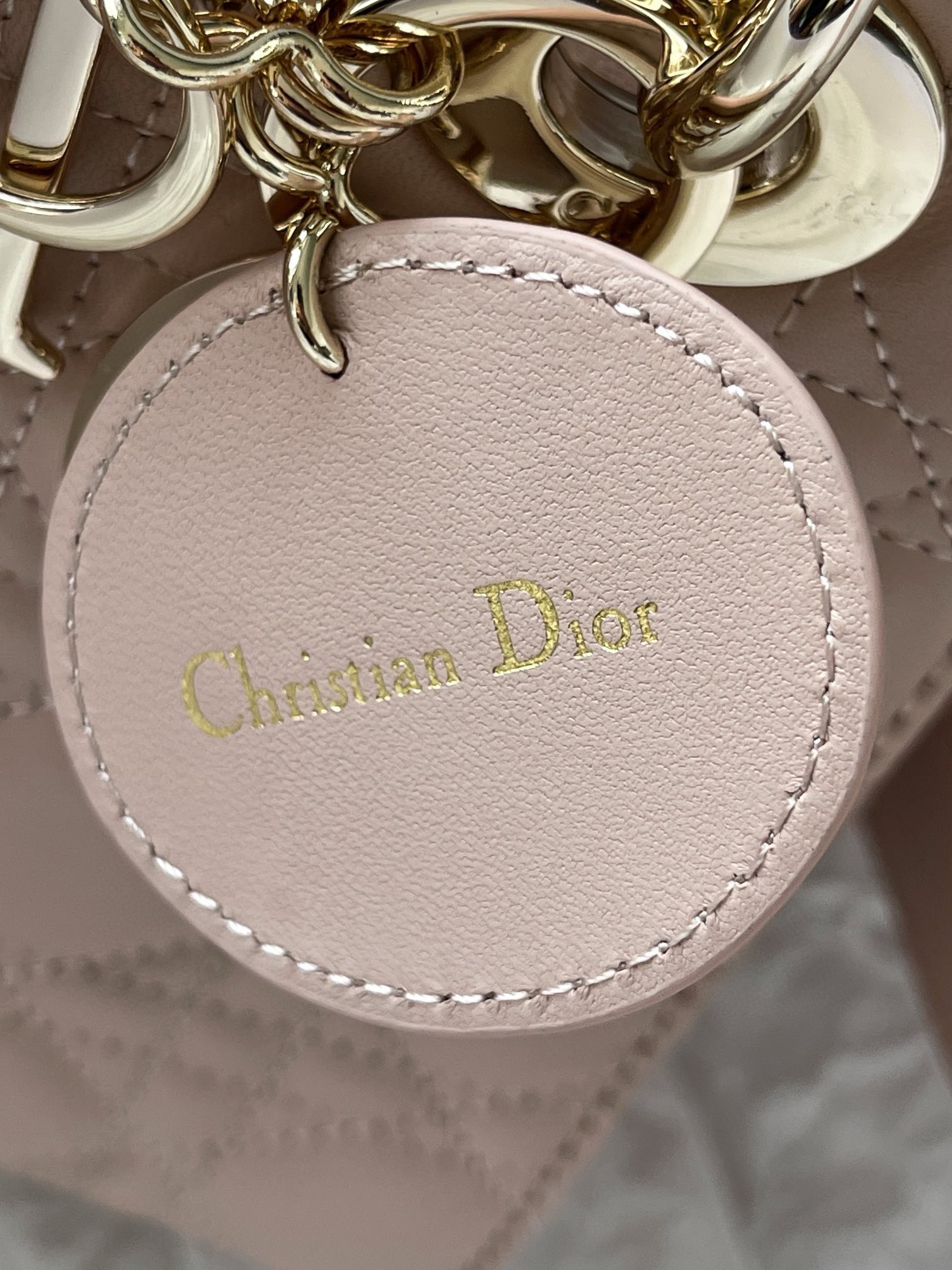 Dior Small Lady Dior My ABCDior Bag in Powder Pink Lambskin 721