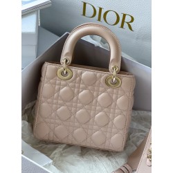 Dior Small Lady Dior My ABCDior Bag in Powder Pink Lambskin 721