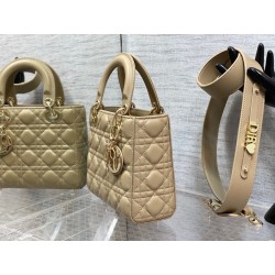 Dior Small Lady Dior My ABCDior Bag in Sand Lambskin 747