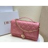 Dior Miss Dior Top Handle Bag in Melocoton Pink Cannage Lambskin 314