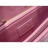 Dior Miss Dior Top Handle Bag in Melocoton Pink Cannage Lambskin 314