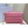 Dior Miss Dior Top Handle Bag in Melocoton Pink Cannage Lambskin 314