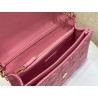 Dior Miss Dior Top Handle Bag in Melocoton Pink Cannage Lambskin 314