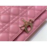 Dior Miss Dior Top Handle Bag in Melocoton Pink Cannage Lambskin 314