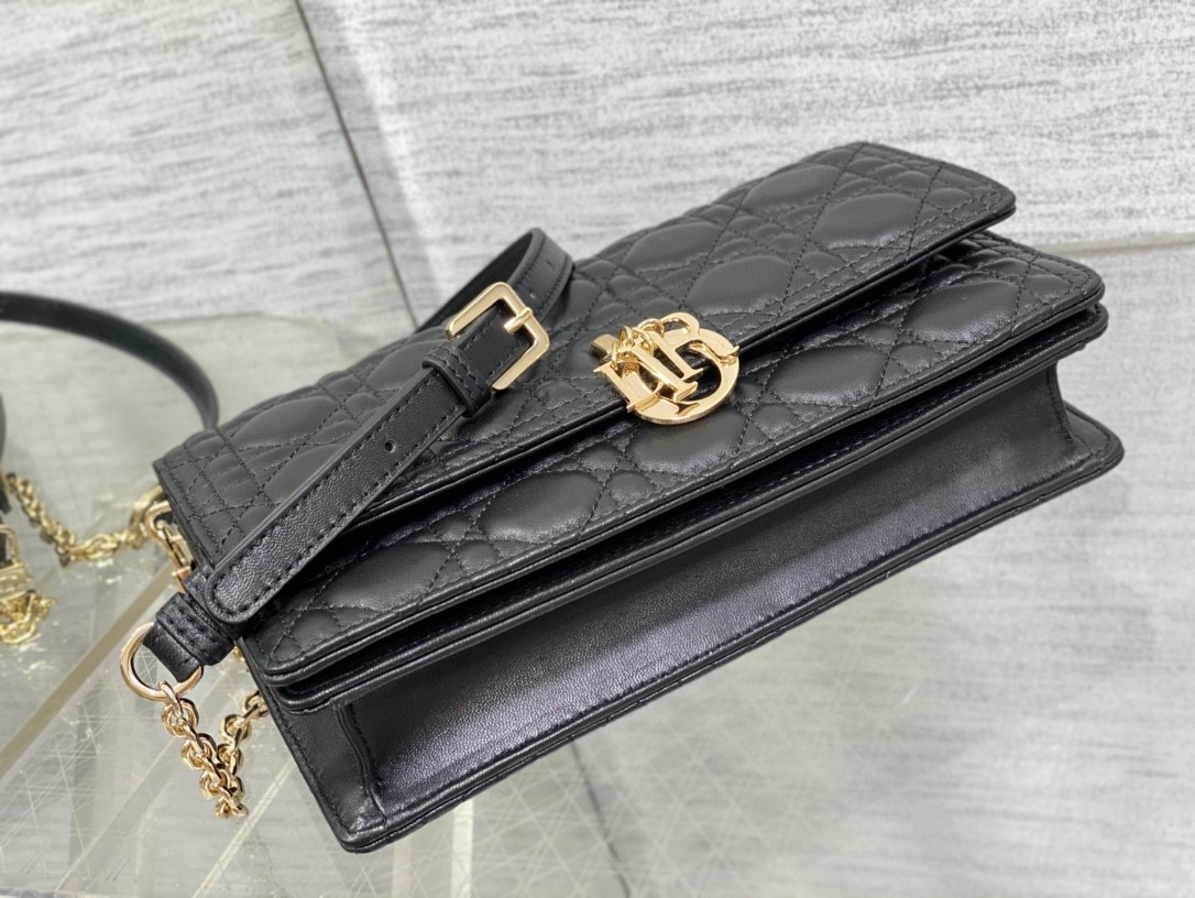 Dior Miss Dior Top Handle Bag in Black Cannage Lambskin 354