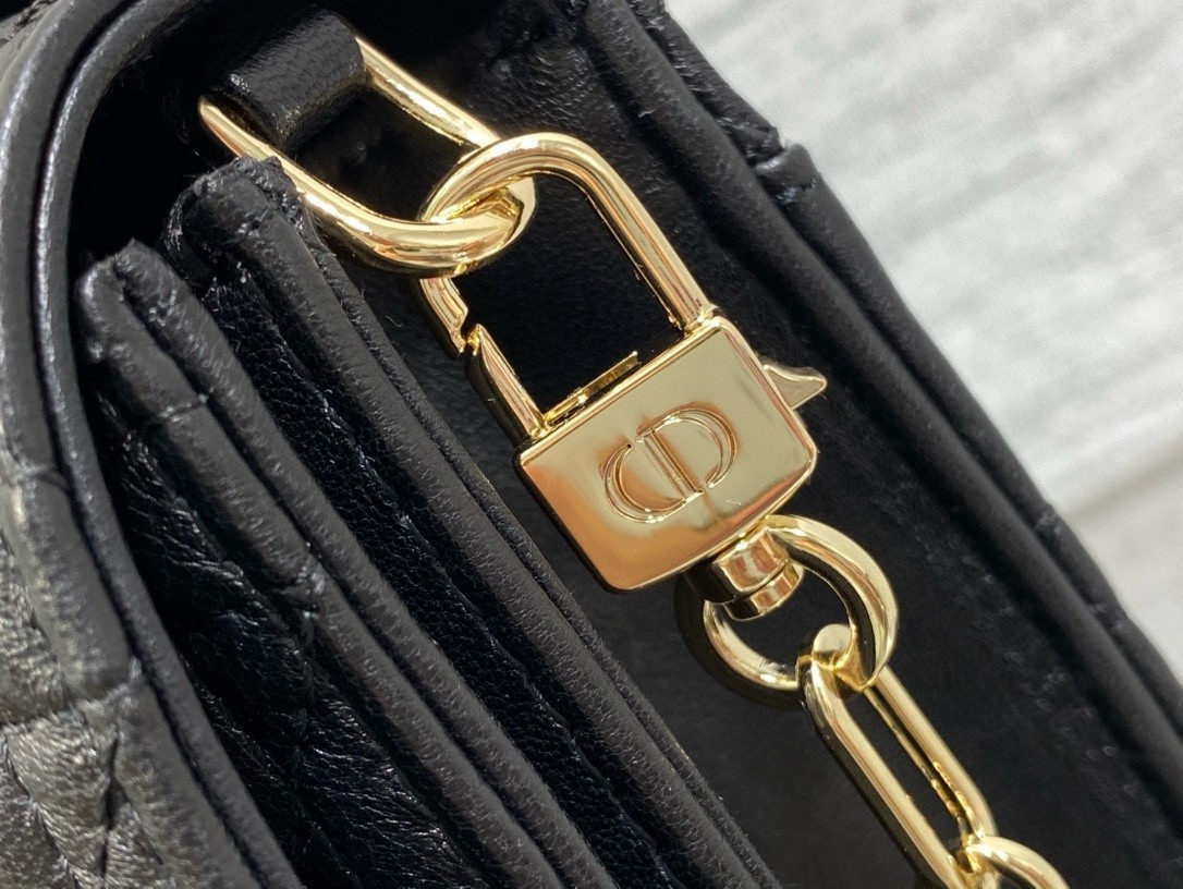 Dior Miss Dior Top Handle Bag in Black Cannage Lambskin 354