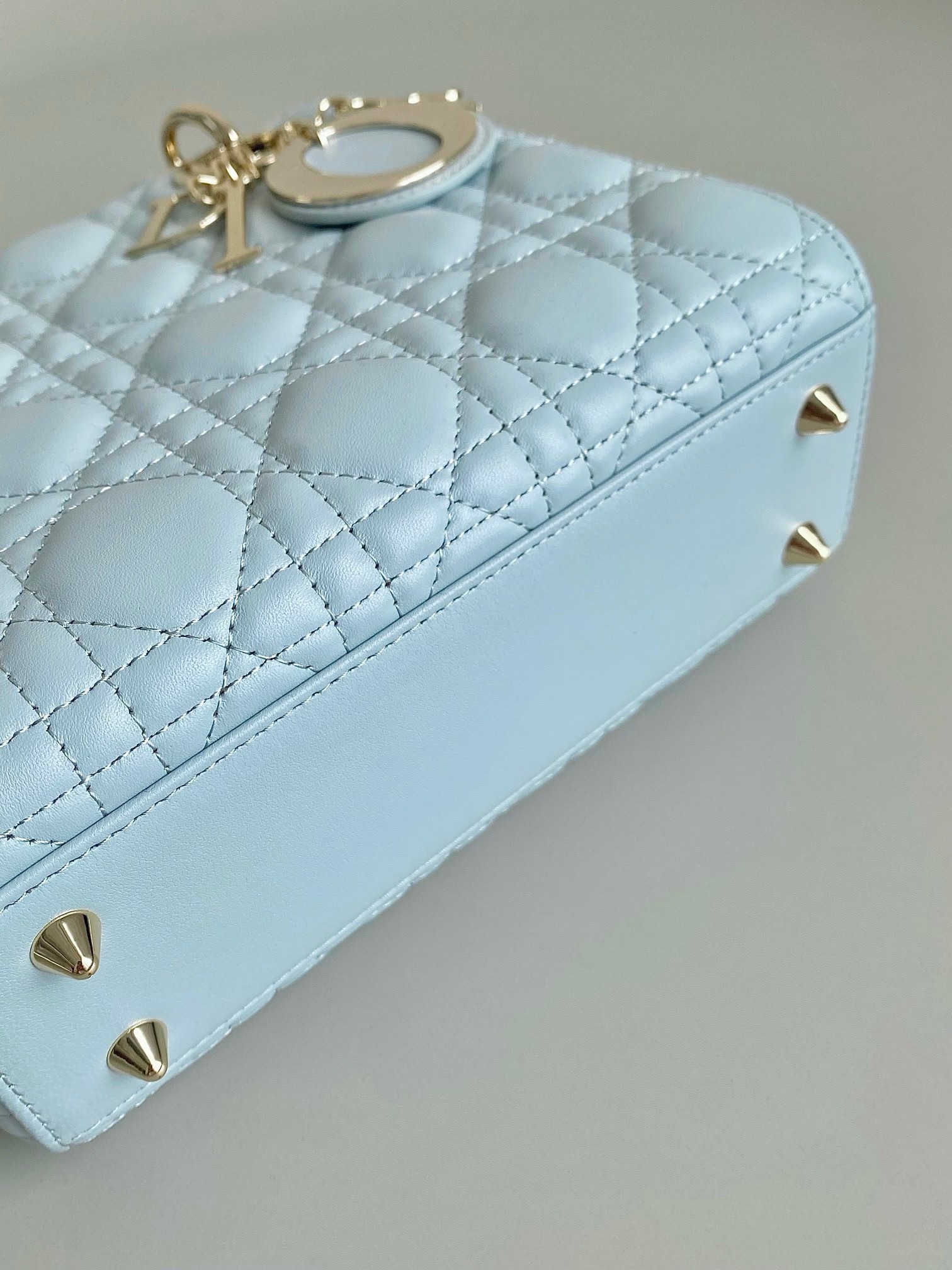 Dior Small Lady Dior My ABCDior Bag in Placid Blue Lambskin 415